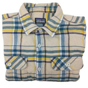 Patagonia Tan Long Sleeve FJord Flannel Shirt